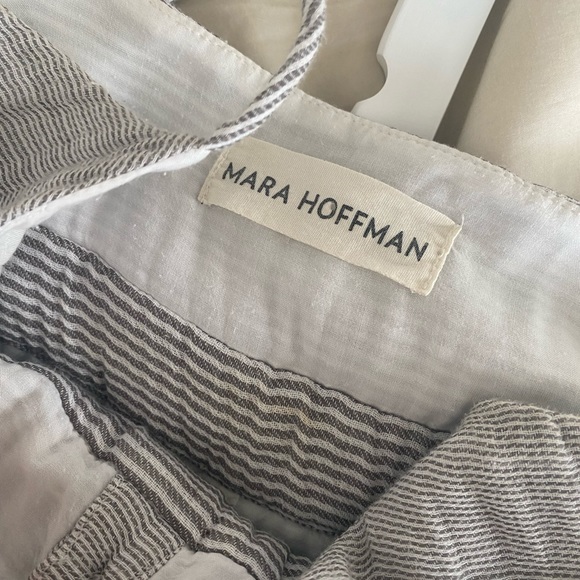 MARA HOFFMAN Gray Stripe Cotton Maxi Dress S - Picture 3 of 4